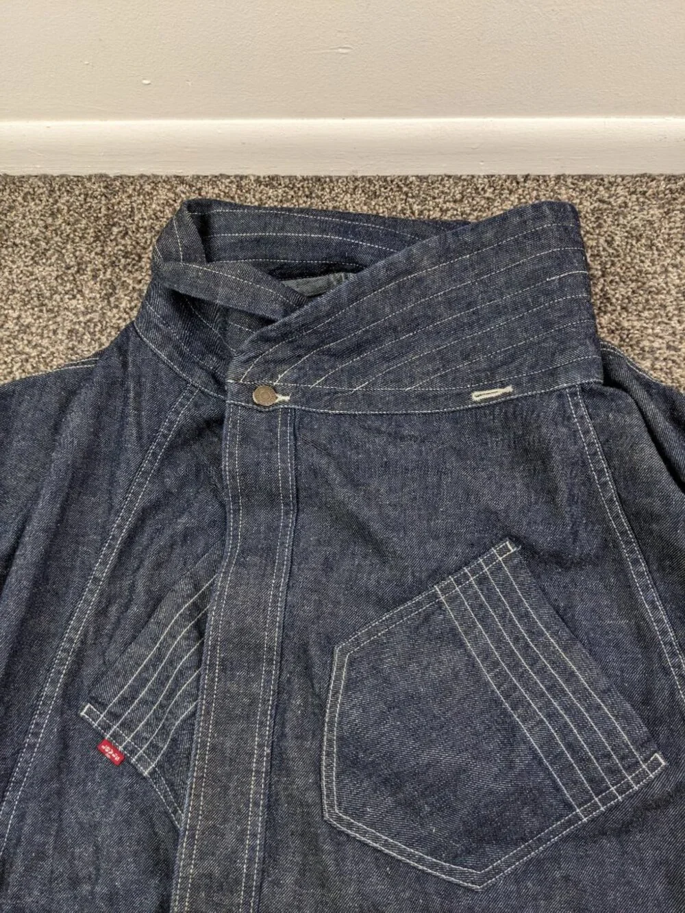 Levi's Upside-Downable Trucker in Rinse Convertible Denim Jean Jacket S/M